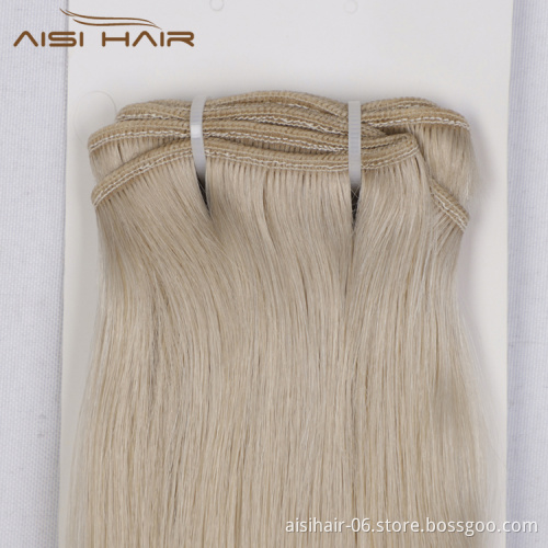 Aisi Hair 10A Brazilian Unprocessed Double Drawn Blonde Human Hair Bundles Double Weft Human Hair Extension For Women